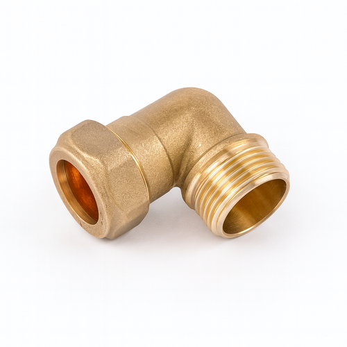 15mm x 1/2" Brass Compression Elbow – C x MI