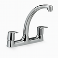 Araya Deck-Mounted Kitchen Mixer Tap – Chrome, Twin Lever