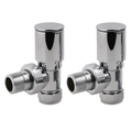Angle Radiator Valves – Decorative Chrome, Sold as a Pair