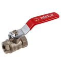 3/4" F x F Lever Ball Valve – Red Handle