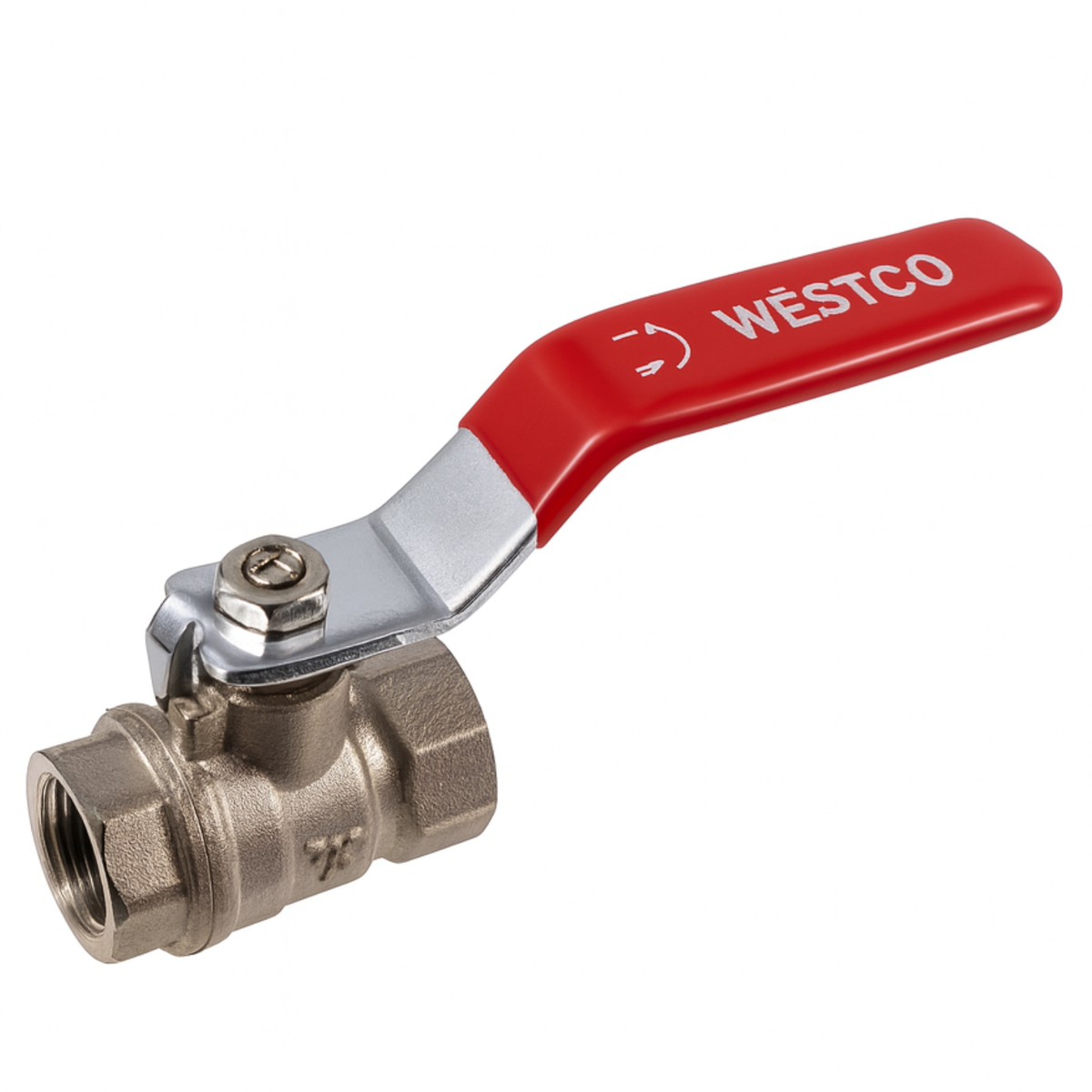 3/4" F x F Lever Ball Valve – Red Handle