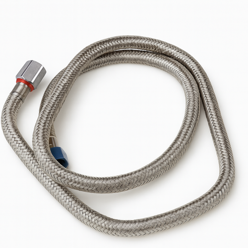 1.5M x 1/2" x 11MM Cone Hose Chrome