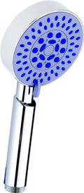 Blue Round Shower Head – 5 Spray Settings