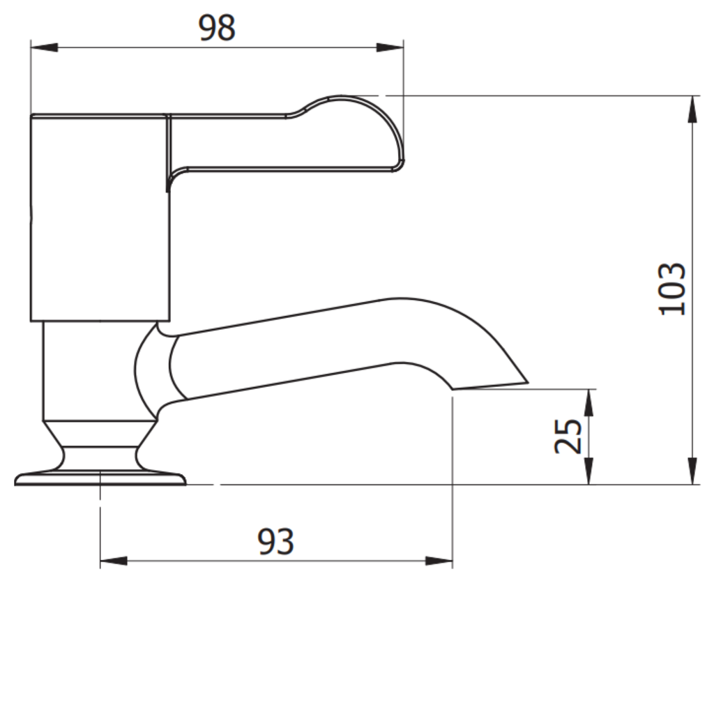 Performa Healthcare Long Nose Basin Tap Pair – Chrome