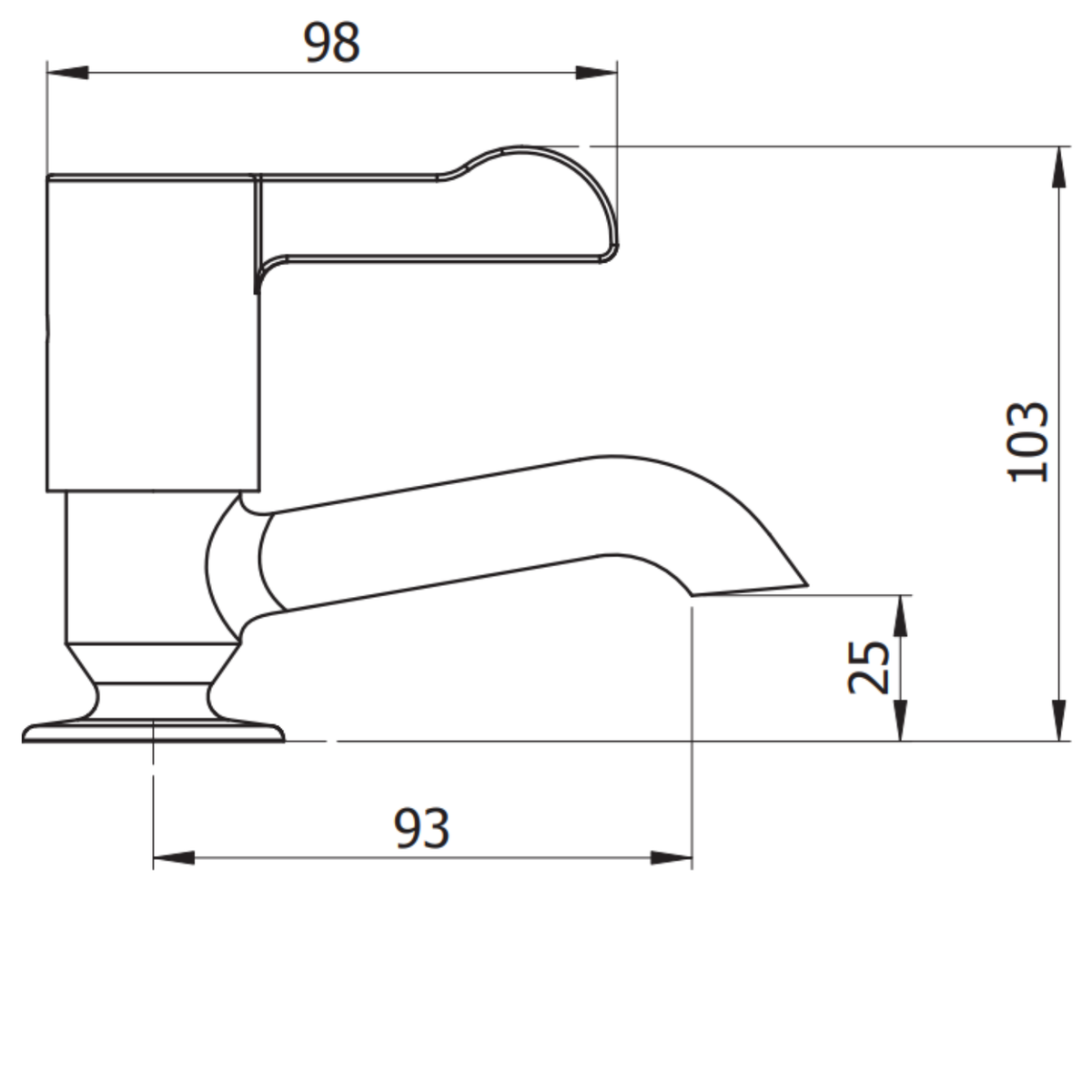 Performa Healthcare Long Nose Basin Tap Pair – Chrome