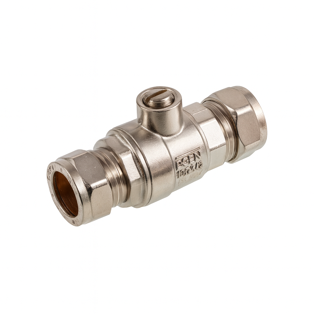 15mm Heavy-Duty Chrome Isolating Valve – Compression