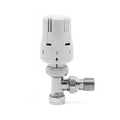 15mm Angle Strata 2 Thermostatic Radiator Valve – Single, White