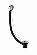 Traditional Bath Combined Waste & Overflow – Brushed Nickel, Plug and Chain