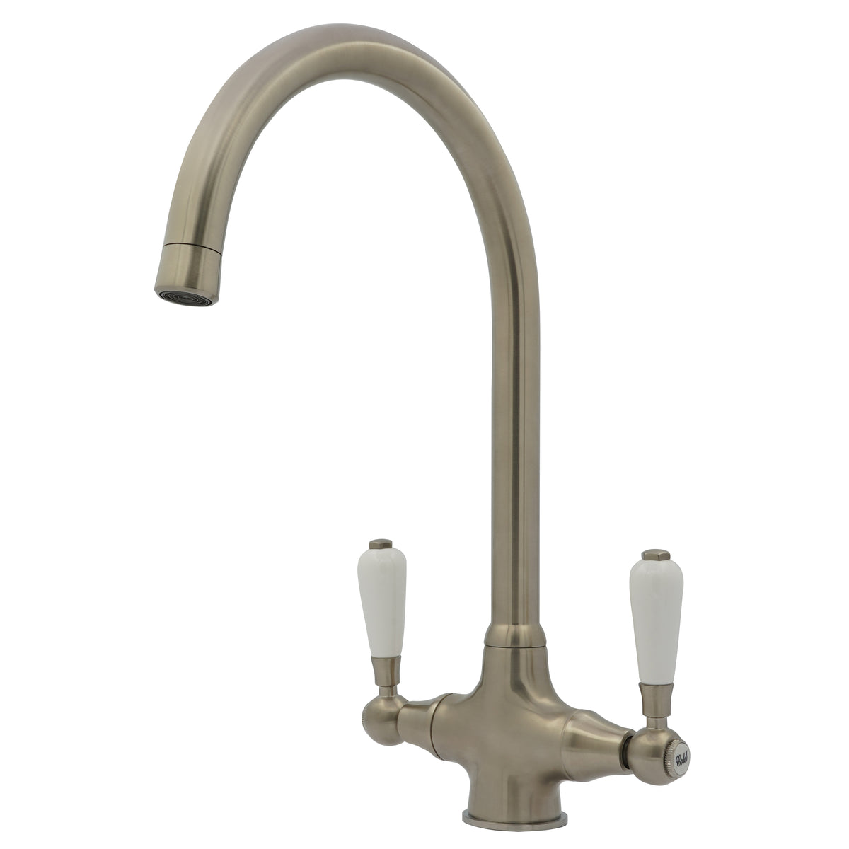 Rune Sink Mixer Brushed Nickel & Ceramic Handles