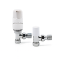15/10mm Angle Westherm Classic Thermostatic Radiator Valve Twin Pack – White