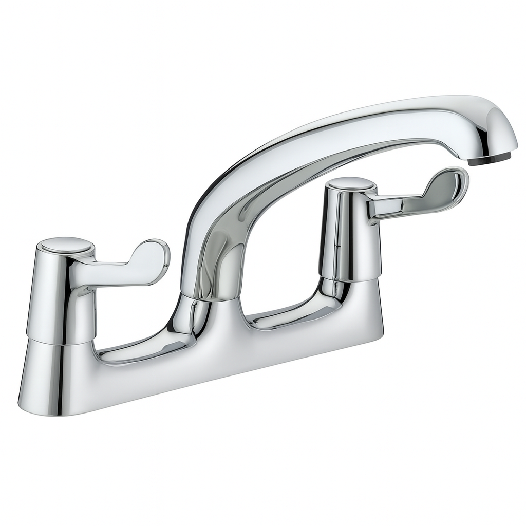 Janus WRAS-Approved Two-Handle Kitchen Tap – Chrome, Double Knob
