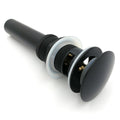 Round Mushroom Click Clack Basin Waste – Tube Extension, Matte Black