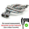Flexi Pipe M10 x 1/2" BSP Monobloc Tap Connector – 500mm (Pair)
