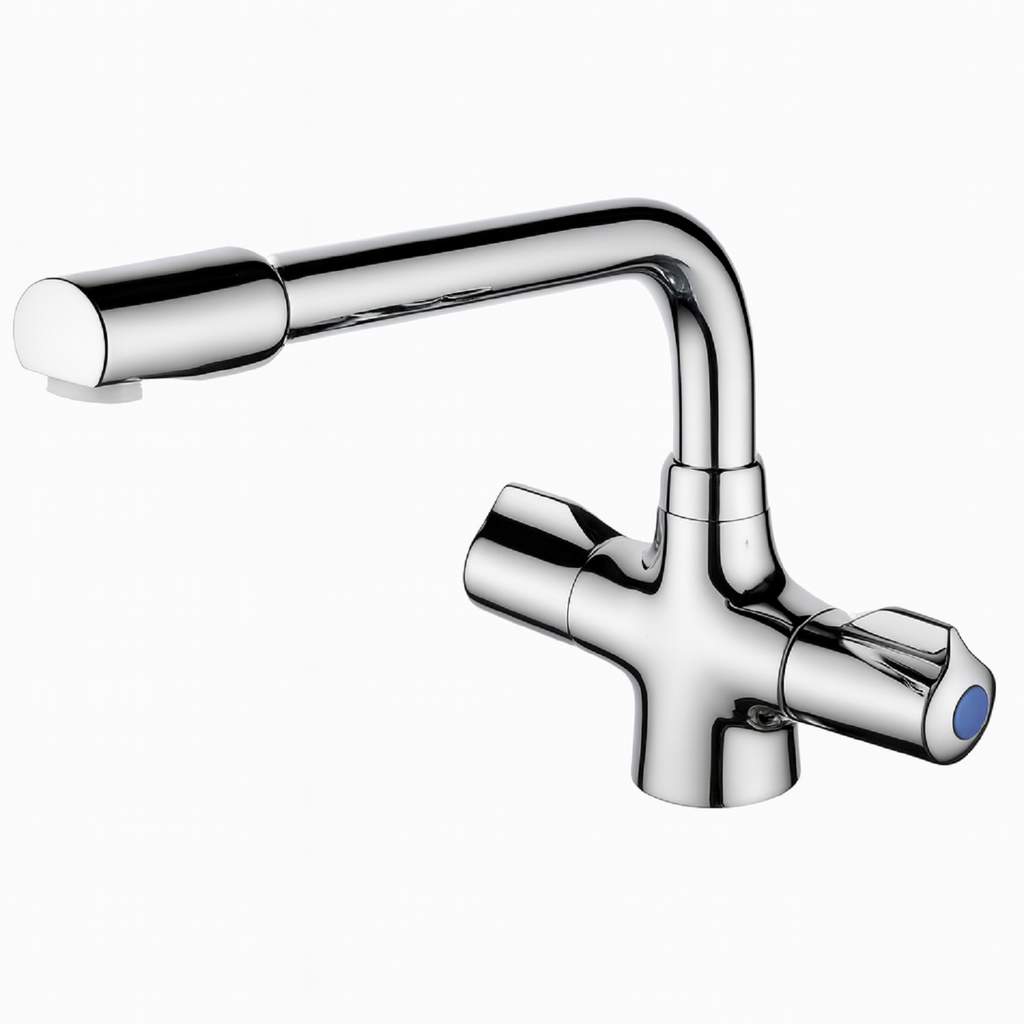 Alore Chrome Dual Handle Kitchen Mixer Tap – Swivel Spout