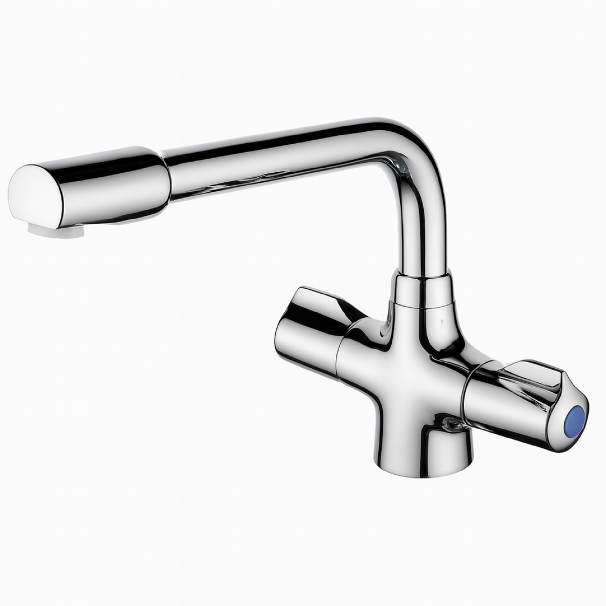 Alore Chrome Dual Handle Kitchen Mixer Tap – Swivel Spout
