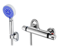 Geras Thermostatic Shower Bar & Handset Set – Chrome