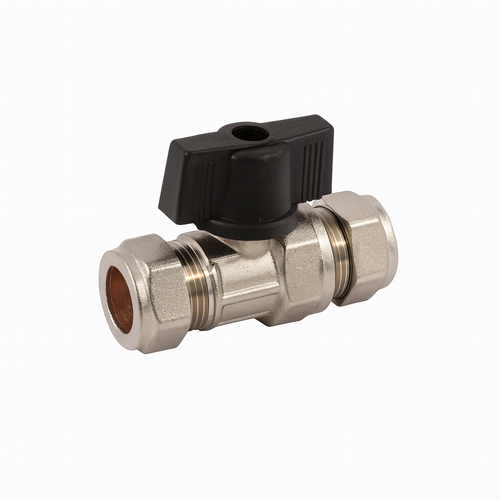 15mm Heavy-Duty Chrome Isolating Valve with Handle – Compression