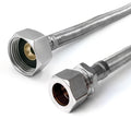 Flexi Pipe 15mm Compression x 3/4" BSP Tap Connector – 300mm (Pair)