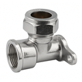 15MM x 1/2" Wall Plate Elbow Bright Chrome