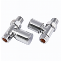 Pair Westco Straight Decorative Radiator Valves – Chrome