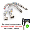 WRAS-Approved Flexi Tap Connector Pair – M10 x 1/2" BSP, 200mm, Stainless Steel