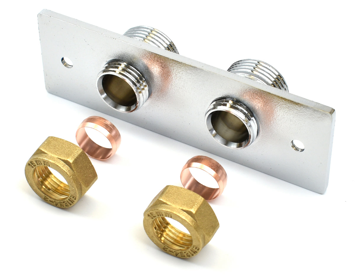 120mm Brass Douche Wall Plate