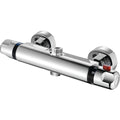 Lyra Round Thermostatic Shower Bar Valve – Chrome, Twin Outlet