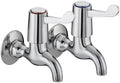 Gelos Wall-Mounted Basin Taps – Chrome, Sold as a Pair