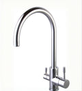 3-Way Filter Kitchen Tap – Chrome, Double Lever, Purity