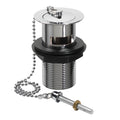 Chrome Basin Waste with Chain - Slotted