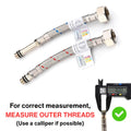 WRAS-Approved Flexi Tap Connector Pair – M10 x 1/2" BSP, 150mm, Stainless Steel