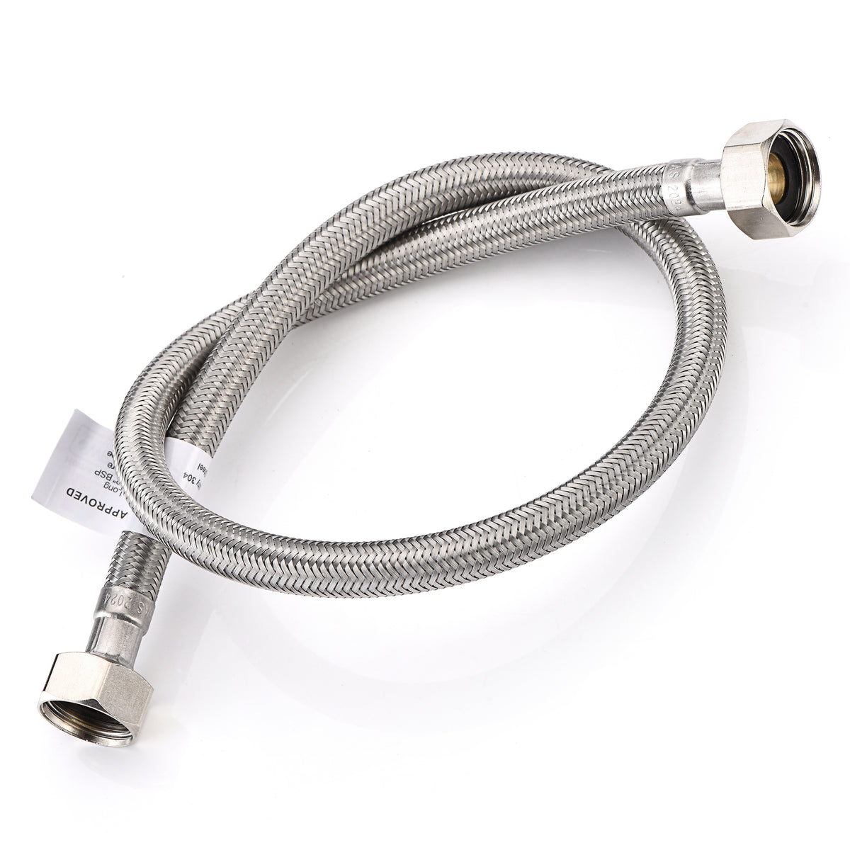 WRAS-Approved Flexi Pipe – 1/2" x 1/2" BSP, 600mm, 8.5mm Bore