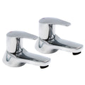 Lujo Bath Tap Pair – Chrome, Lever Handles