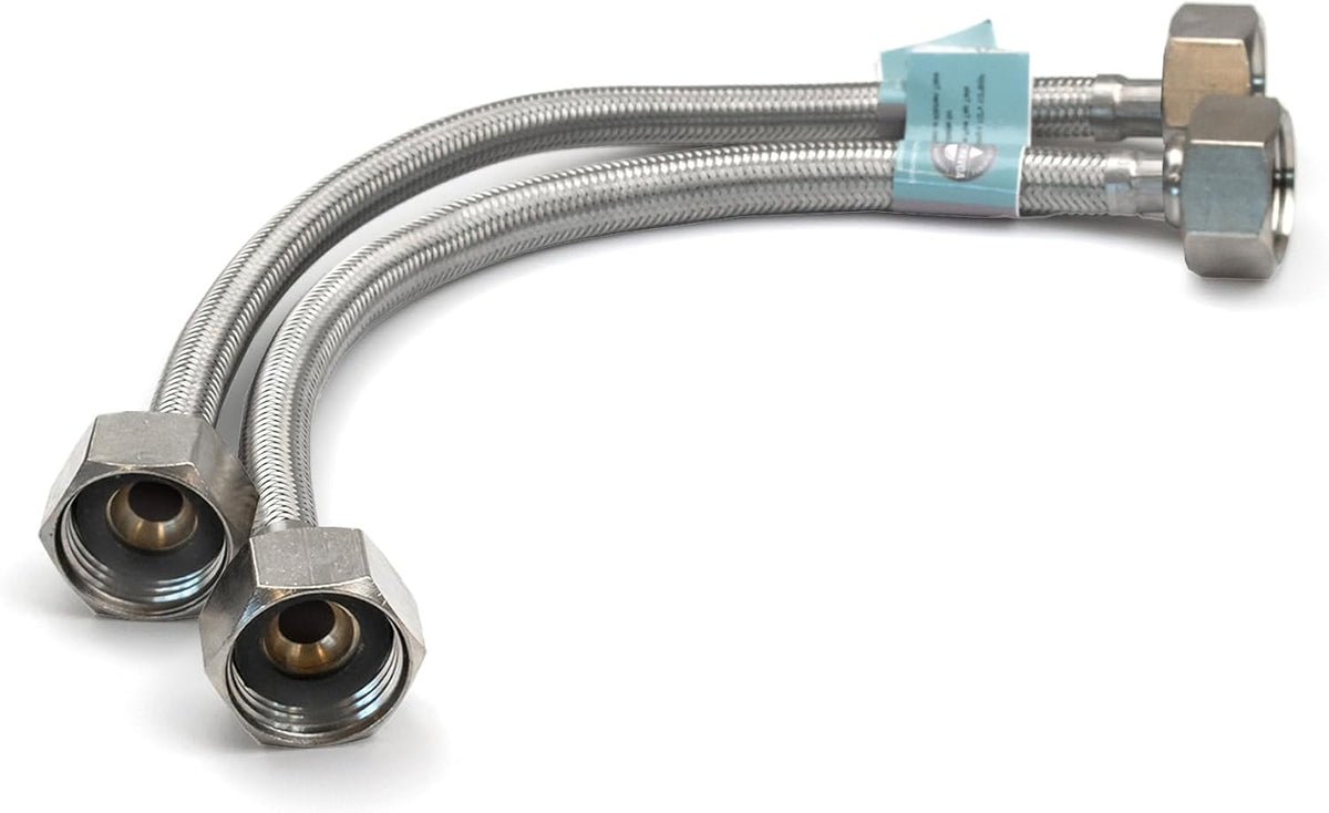 Flexi Pipe 3/4" x 3/4" BSP Flexible Hose – 300mm (Pair)