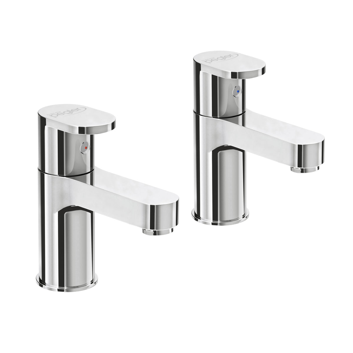 Strata Blade Bath Tap Pair – Chrome, 3/4" Pillar Taps
