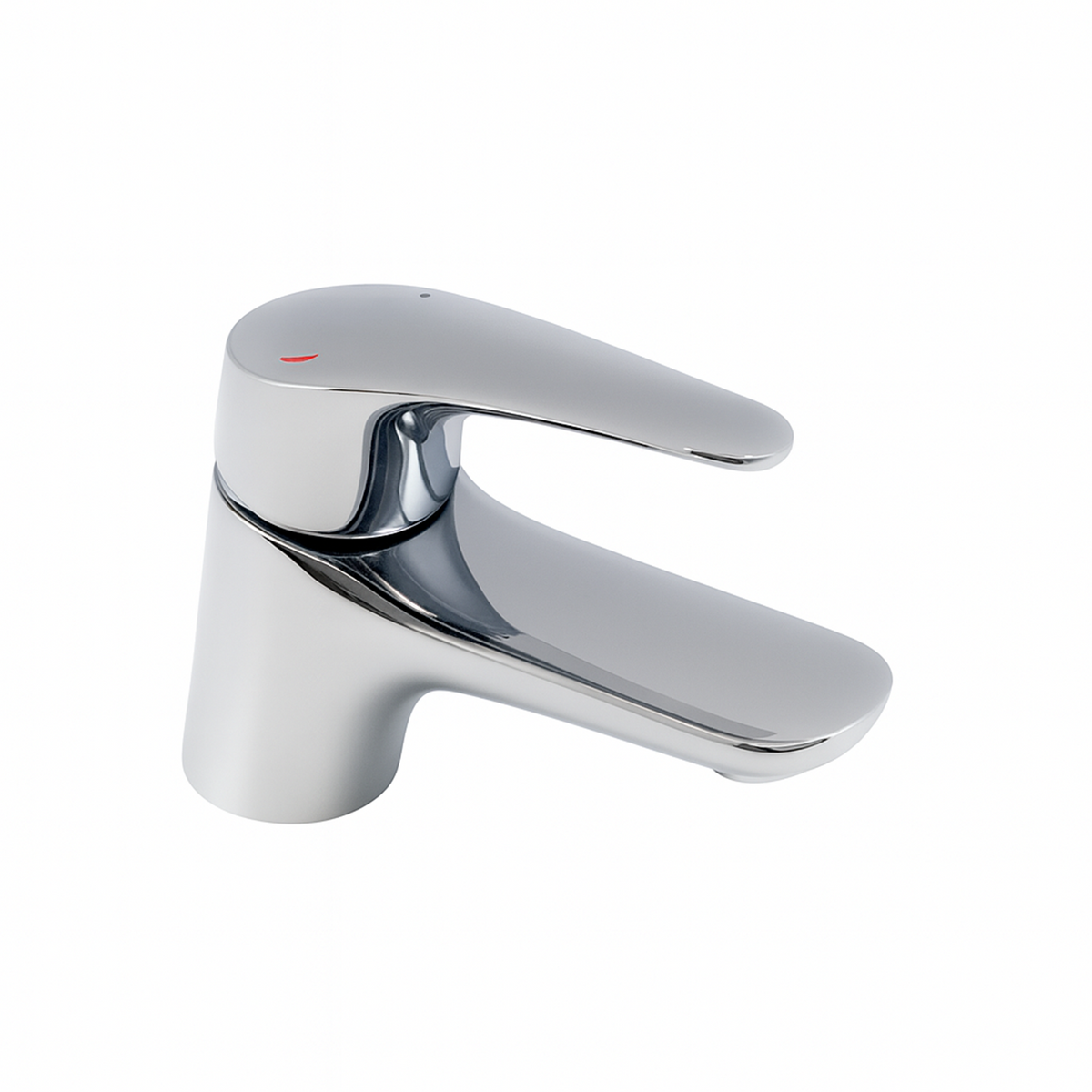 S12 Curve Slim Mono Basin Mixer Tap – Chrome, with Click Waste