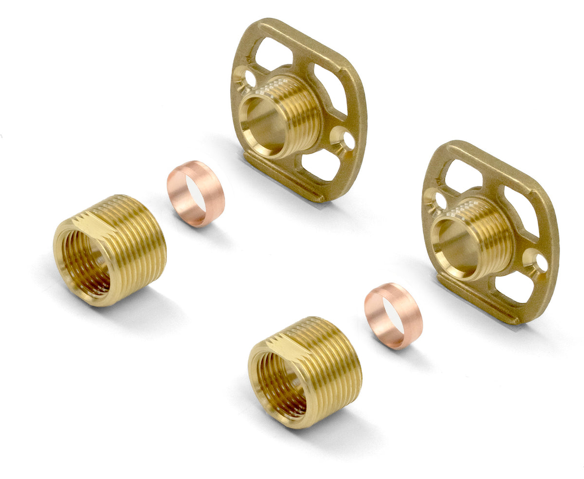 Wall Mounted Shower Fixing Kit – Brass
